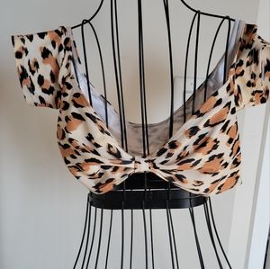 Leopard bikini top